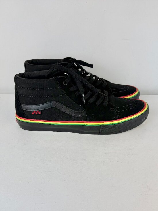 Vans Other - Men's 13 - VANS Skate Grosso Mid-Rasta Black Suede/Canvas Sneaker -721454
